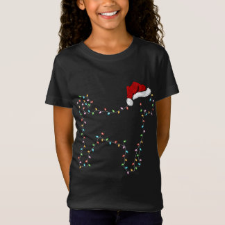 Funny Xmas Lighting Weihnachtsmannmütze Labradoodl T-Shirt