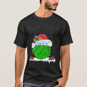 Funny Xmas Lighting Weihnachtsmannmütze Strick Sto T-Shirt