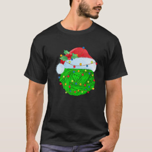 Funny Xmas Lighting Weihnachtsmannmütze Strick Sto T-Shirt