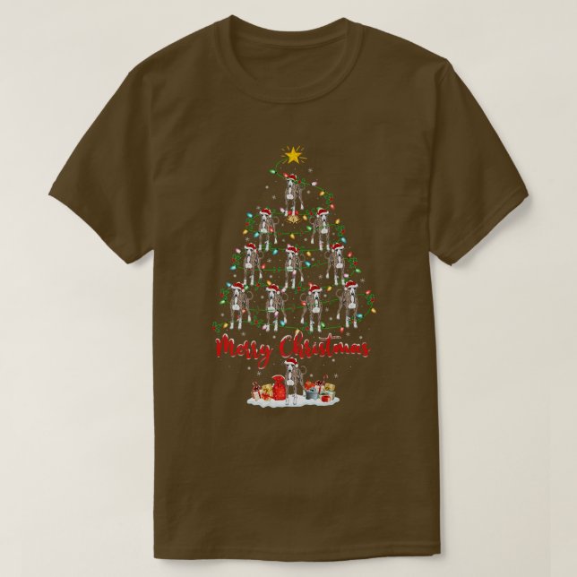 Funny Xmas Matching Santa Italian Greyhound Christ T-Shirt (Design vorne)
