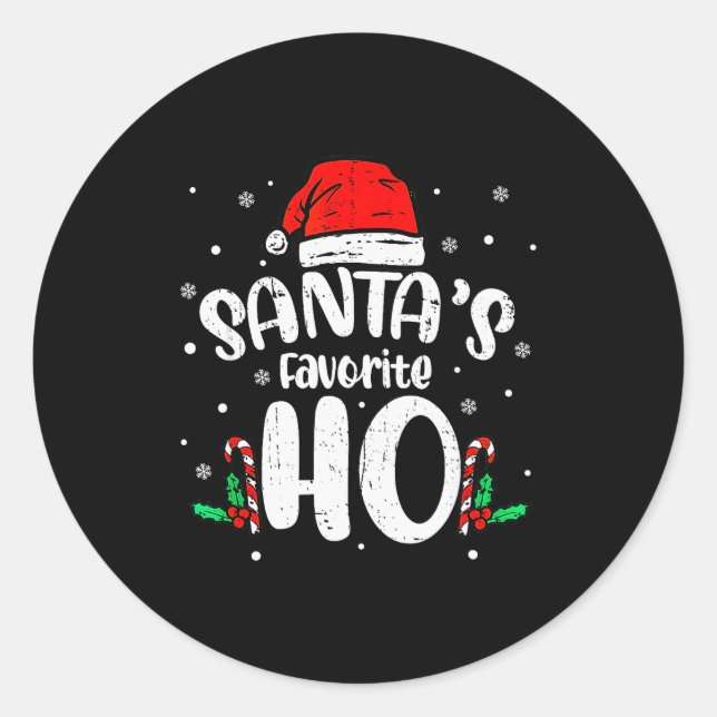 Funny Xmas Naughty Dirty Adult Humor Pj Christmas  Runder Aufkleber (Vorderseite)