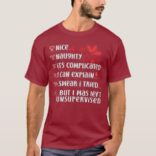Funny Xmas Nice Naughty List Weihnachten Weihnacht T-Shirt