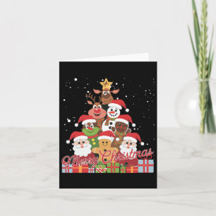 Funny Xmas Santa Gingerbread Snowman Reindeer Chri Karte
