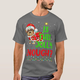 Funny Xmas Tree ist dieser Jolly genug Bulldog Chr T-Shirt