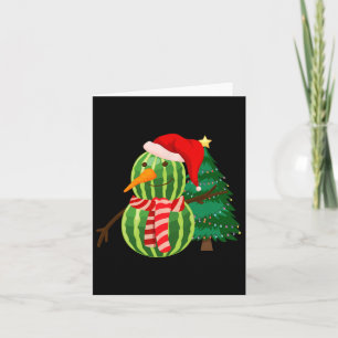 Funny Xmas Watermelon Snowman - Weihnachten im Jul Karte