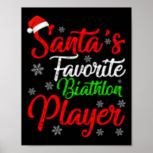 Funny Xmas Weihnachten Lieblings-Biathlon-Spieler Poster