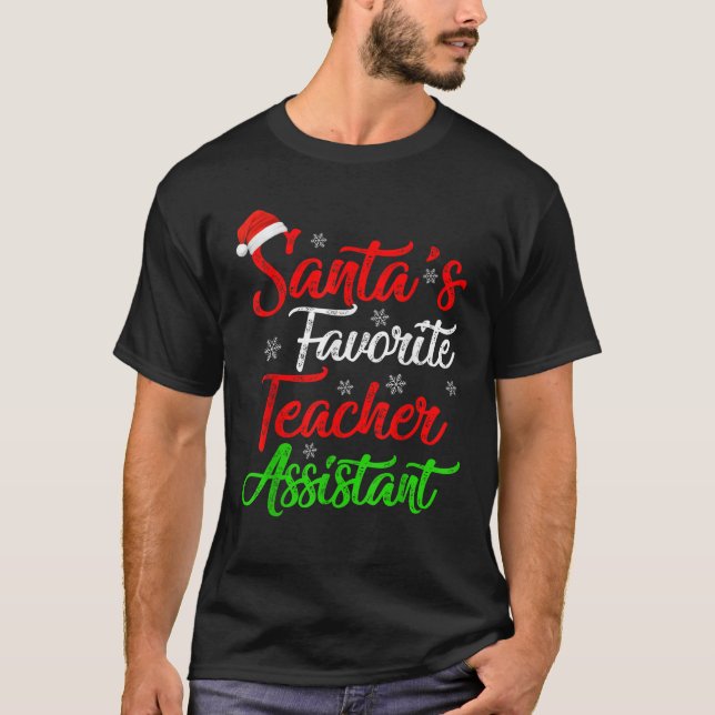 Funny Xmas Weihnachten Lieblingslehrerin Chri T-Shirt (Vorderseite)