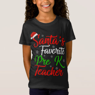 Funny Xmas Weihnachts Lieblings-Pre-K Lehrerin Chr T-Shirt