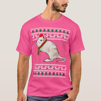Funny Xmas Weihnachtsmannmütze Gerbil Ugly Weihnac T-Shirt