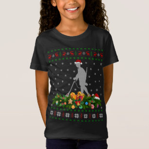 Funny Xmas Weihnachtsmannmütze Ugly Metal Detectio T-Shirt