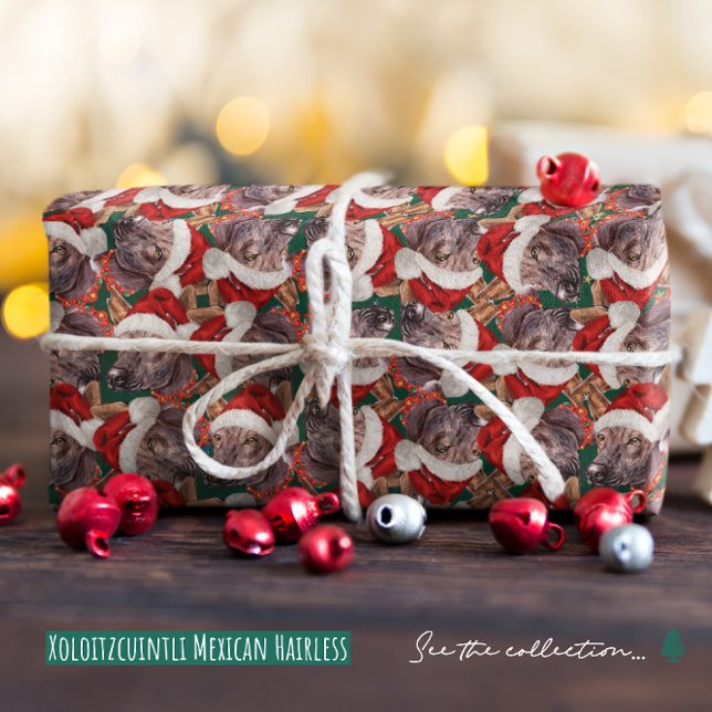 Funny Xoloitzcuintli Mexikanisch Haare Weihnachten Geschenkpapier (Von Creator hochgeladen)
