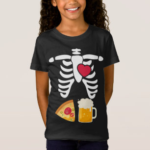 Funny Xray Halloween Bald Vater Skeleton Schwanger T-Shirt