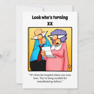 Funny XX. Geburtstagsparty Einladungen