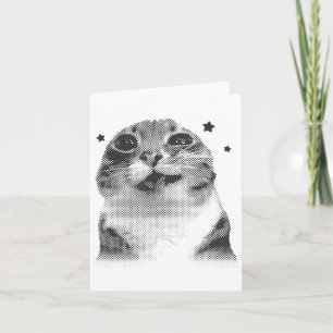 Funny Y2k Retro Cat Albern Vintag Kitten Meme Cat Karte