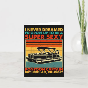 Funny Y Pontoon Captain Boating Men Motor Bo Karte