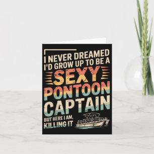 Funny Y Pontoon Captain Men Women Cool Pontoon Lov Karte
