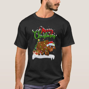 Funny Yak Animal Lover Xmas Lighting Yak Weihnacht T-Shirt