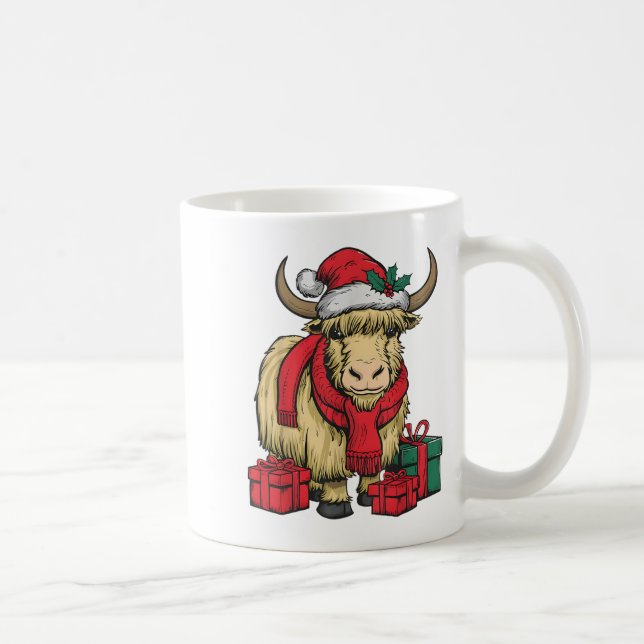 Funny Yak Lover Xmas Feiertag Weihnachten Weihnach Kaffeetasse (Rechts)