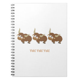 Funny Yak Yak Yak Yak Pub Niedlicher Cartoon Yaks Notizblock