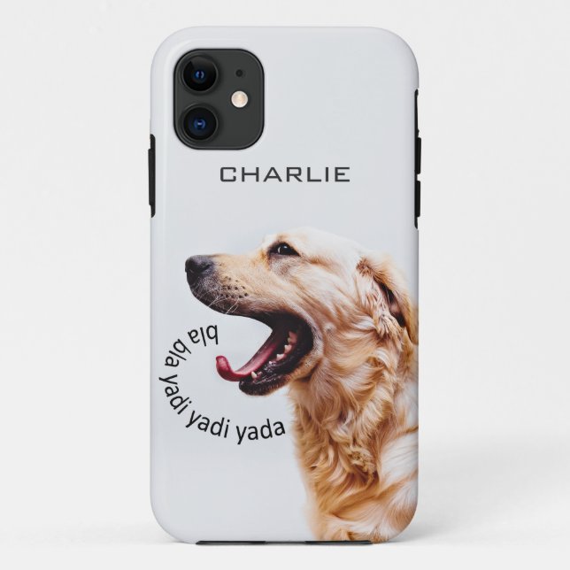 Funny Yapping Hund individuelle Monogramm Telefong Case-Mate iPhone Hülle (Rückseite)
