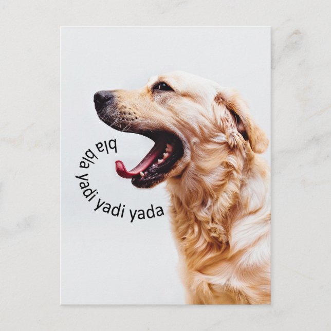Funny Yapping Hund Postkarte (Vorderseite)