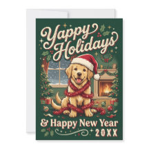 Funny Yappy Holidays Dog Christmas Custom Year