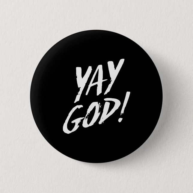 Funny Yay God Graphic Jesus Christian Religion Gif Button (Vorderseite)