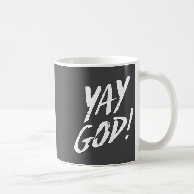 Funny Yay God Graphic Jesus Christian Religion Gif Kaffeetasse (Rechts)