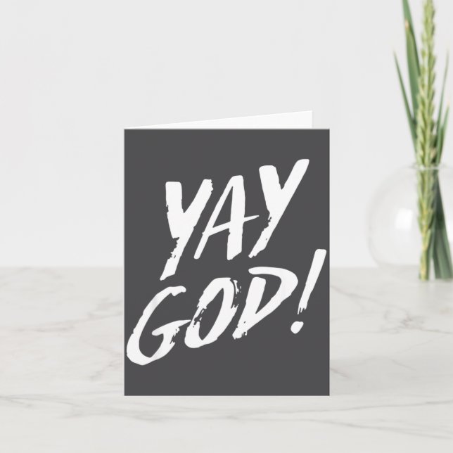 Funny Yay God Graphic Jesus Christian Religion Gif Karte (Vorderseite)