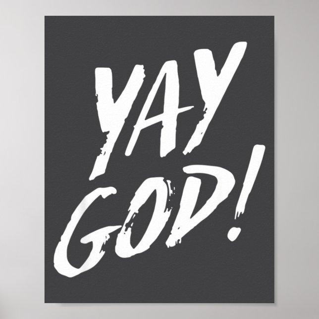 Funny Yay God Graphic Jesus Christian Religion Gif Poster (Vorne)
