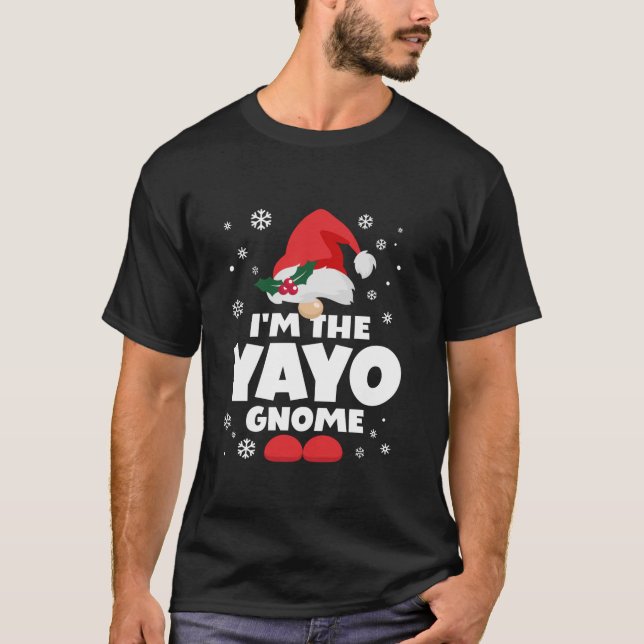 Funny Yayo Gnome Family Matching Group Happy Chris T-Shirt (Vorderseite)