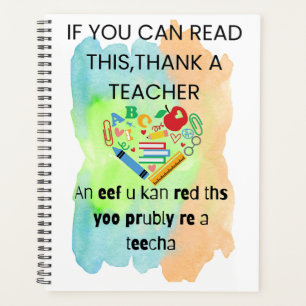 Funny Yeanner Planner Geschenk für Lehrer Planer