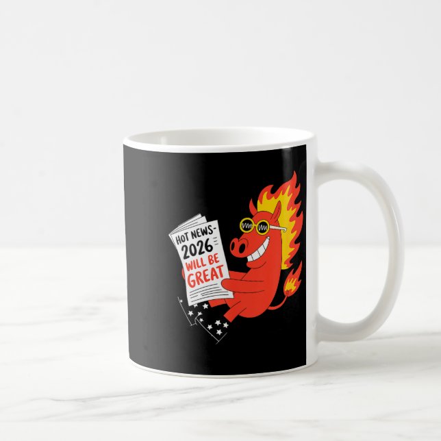 Funny Year Of The Horse – Chinese Zodiac New Year  Kaffeetasse (Rechts)