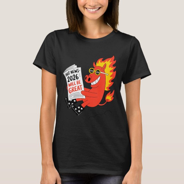 Funny Year Of The Horse – Chinese Zodiac New Year  T-Shirt (Vorderseite)