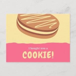 Funny Yellow and Pink Cookie Postkarte