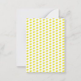 Funny Yellow Birds Doodle Mitteilungskarte