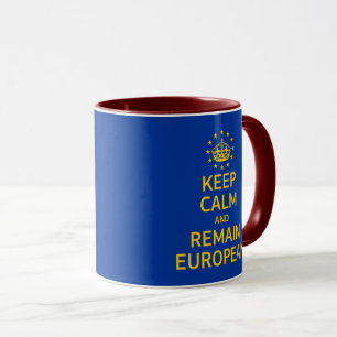 Funny Yellow Blue Behielt Calm Crown Europe Pop Ar Tasse