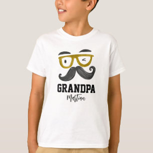 Funny Yellow Clubs und Mustache Custom Opa T-Shirt