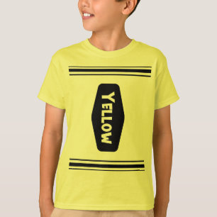 Funny Yellow Crayon Halloween Costume T - Shirt