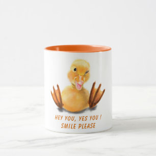 Funny Yellow Duck Smile Tasse - Benutzerdefinierte