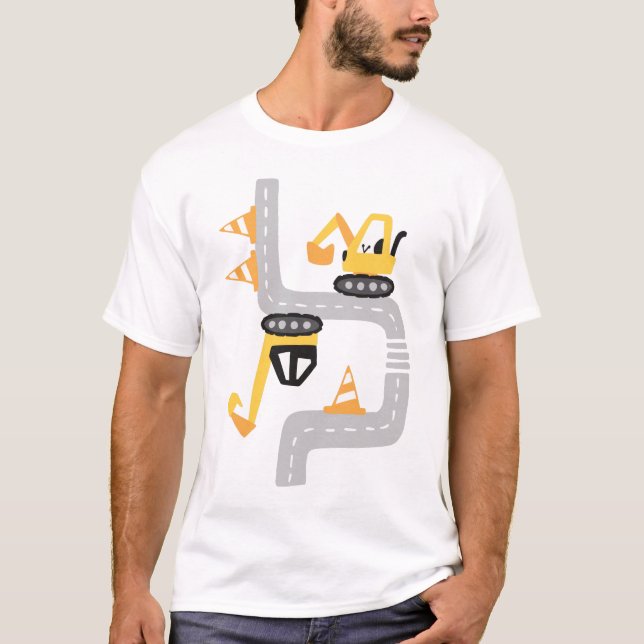 Funny Yellow Excavard T-Shirt (Vorderseite)