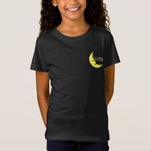 Funny Yellow Halblond Luna Typografie T-Shirt