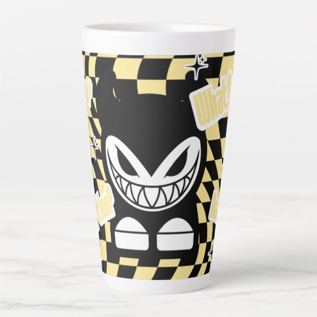Funny Yellow Labubou-Inspired Mug | Cute Bold  Milchtasse (Vorderseite)