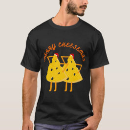 Funny Yellow Merry Cheesemas mit Xmas Hats T-Shirt