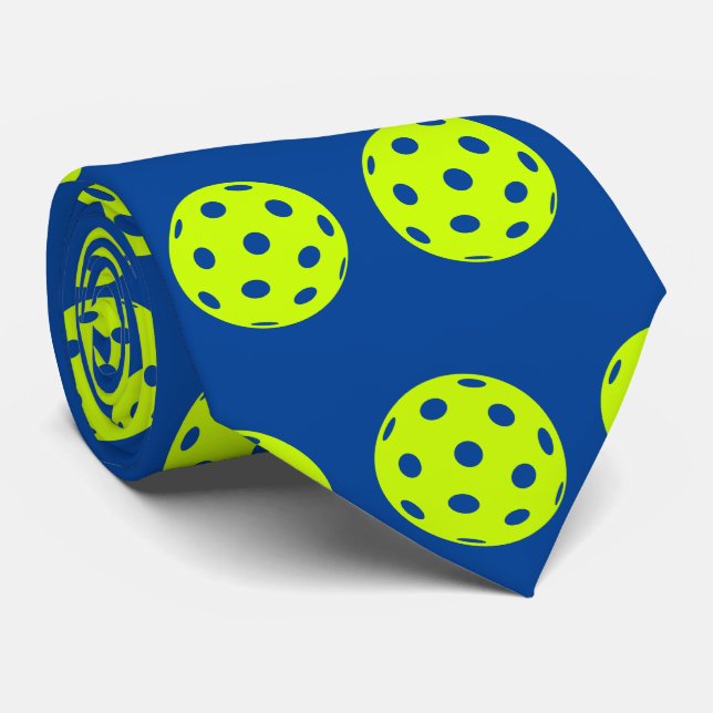 Funny Yellow Pickleball Neck Tie Krawatte (Gerollt)