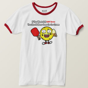 Funny Yellow Pickleball Vanilla Soft Serve T-Shirt