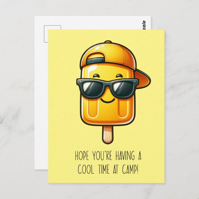 Funny Yellow Popsicle Pub Postcard Postkarte (Vorne/Hinten)