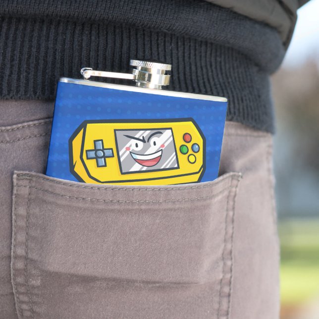 Funny Yellow Portable Vatertag Gruß Flachmann (Beispiel)