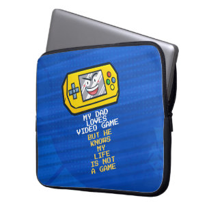 Funny Yellow Portable Vatertag Grußkarte Laptopschutzhülle