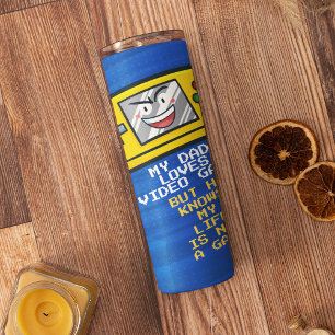 Funny Yellow Portable Vatertag Grußkarte Thermosbecher